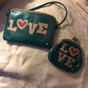 Fossil wristlet and change purse